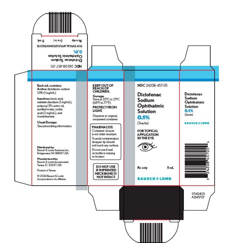 Diclofenac Sodium Ophthalmic Solution, 0,1%, 5ml